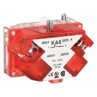 SCHNEIDER Contact Block: 30 mm Panel Mounting Size, 1NC, Momentary/Late Break, 9001K/9001SK Series (MPN 9001KA5)