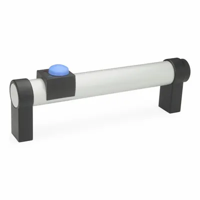 JW WINCO Pull Handle: Silver, 1 Buttons, 12 Pin M12, Changeover, 6.81 in Grip Lg - JW Winco Door Handle Safety Interlock Switches