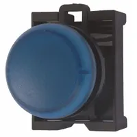 EATON Pilot Light Head: 22 mm Panel Mounting Hole Dia, Blue, Smooth, LED, M22 Series (MPN M22-L-B)