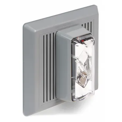 EDWARDS SIGNALING 869STRC-N5 Horn Alarm with Strobe Light, 120V AC, Wall Mount - Horn Alarms with Strobe Light