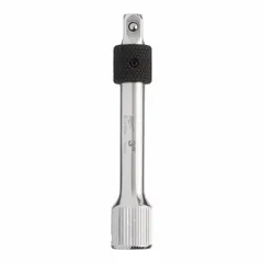 This 1/4" drive hand socket extension from MILWAUKEE has a 3-inch overall length and standard type. It is used to extend the reach of a socket wrench or ratchet to access fasteners in confined spaces. The extension features a locking mechanism for secure bit retention.