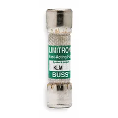 Midget fast-acting cylindrical fuse rated 25 A at 600 V AC and 600 V DC. Measures 13/32 in x 1 1/2 in. Used for overcurrent protection in industrial control circuits, motor starters, power supplies, and panel boards.