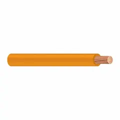 8 AWG stranded copper building wire with THHN/THWN-2 insulation, rated 600 V. Suitable for general-purpose power and lighting circuits in dry or wet locations. Orange jacket, 1 conductor, 1000 ft length.
