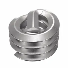 This screw-locking tangless helical insert is used to repair or reinforce threads in metal. The screw-locking design resists loosening from vibration. Made from 18-8 stainless steel with a tensile strength of 200,000 to 250,000 psi. Plain finish, right-hand coarse thread, #10-24 thread size. Pack of 100.