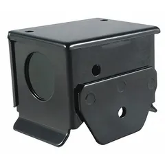 This motor conduit box is designed for stud mounting and includes (2) screws for installation. It provides an enclosure to house and protect electrical connections for motors in industrial machinery and HVAC equipment.