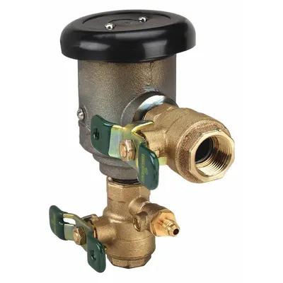 Watts Anti-Siphon Backflow Preventer: 1/2 LF 008PCQT-1/2", FNPT x FNPT, For Water Media - Lead-Free Pressure Vacuum Breakers