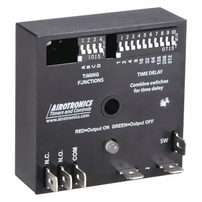 AIROTRONICS Multi-Function Encapsulated Timing Relay: Surface Mounted, 24V AC - Surface-Mounted Relays