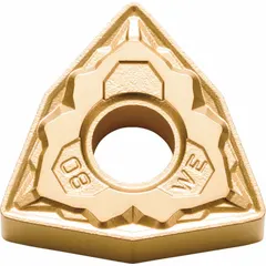 Trigon (W) indexable turning insert with WNMG geometry for general turning, facing, and profiling operations on metal workpieces. Suitable for medium to rough machining applications.