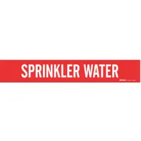 Pipe Marker: Sprinkler Water, Red, White, Fits 2 1/2 to 7 7/8 in Pipe O.D., 1 Pipe Markers (MPN 7269-1)