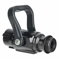 The VIPER I230035 is a constant pressure nozzle with a solid bore design, delivering a straight stream pattern. It features an aluminum body, NST swivel base, and is activated by a shutoff handle. Suitable for fire suppression applications requiring a direct, high-impact water stream