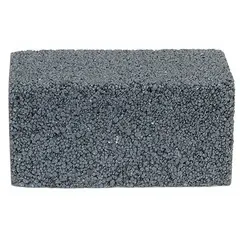 Silicon carbide abrasive block for manual surface preparation and finishing on concrete, stone, or masonry. 24 grit provides aggressive material removal, leveling, and texturing. Each brick measures 4" L x 2" W x 2" H. Sold in a 6-pack.