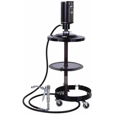ARO Air Drum Pump: Pump w/ Drum Dolly, Hose & Nozzle, 50:1 - Grease Dispensing Piston Drum Pumps
