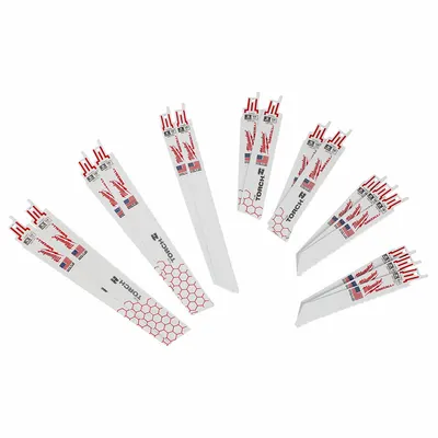 MILWAUKEE 49-22-1216 Reciprocating Saw Blade Set, 16-Piece, 14/18/24 TPI - Reciprocating Saw Blade Sets