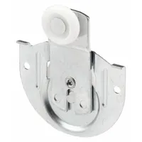 This hanging door roller is designed for sliding or bypass doors in industrial and commercial settings. Each roller supports up to 60 lb, with dimensions of 2-1/2 in length and 3-3/4 in width. Sold as a pair (1 PR)