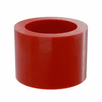 This general purpose plastic sleeve bearing is made of PTFE with a red color. It has a 5/8 in bore, 7/8 in OD, and 5/8 in overall length. Suitable for low-speed, light-load applications such as conveyors, packaging machinery, and agricultural equipment