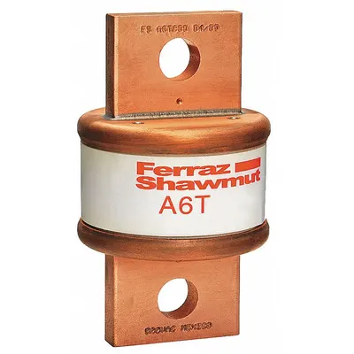 MERSEN Fuse: Class T, A6T Series, Fast-Acting, 700 A, 600 V AC, 300 V DC - Fast-Acting Bolt-On Fuses