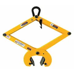 Concrete grab for lifting concrete slabs, with a working load limit of 550 lb. Features polyurethane pads to provide grip without marring slab surfaces. Used in construction and precast concrete handling.