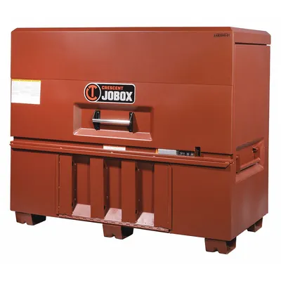CRESCENT JOBOX Piano-Style Jobsite Box, 48.9 cu ft, Brown, Padlock Compatible - Piano-Style Jobsite Boxes