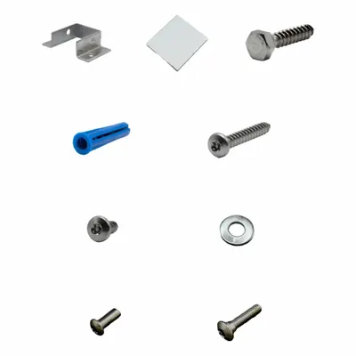 HADRIAN Headrail between Walls Alcove Kit Bracket: Stainless Steel - Brackets, Alcove Clips & Channels for Bathroom Partitions