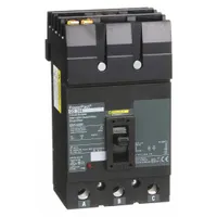 Molded case circuit breaker rated 200 A, 240 V AC, with a maximum interrupting rating of 25 kA at 240 V AC. Three-pole configuration with fixed instantaneous trip and lug terminals for ABC phase connection. Designed for use in I-Line panelboards in commercial and industrial power distribution systems