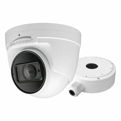 SPECO TECHNOLOGIES Camera: Turret, Zoom, 12 mm Max Focal Lg, 8MP, RJ45 - Varifocal Network IP Video Cameras