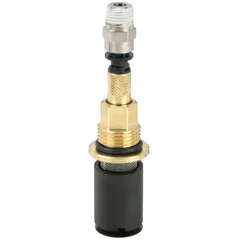 Drain valve part for automatic condensate removal in compressed air systems. Designed to drain moisture without manual intervention, supporting system efficiency in industrial applications.