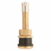 This HALTEC tire valve stem is a clamp-in, straight type designed for buses and trucks. It features a brass metal construction with a 0.305-32 thread size and a 180° valve stem angle, facilitating inflation and pressure monitoring in heavy-duty commercial vehicle tires