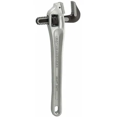 ROTHENBERGER Offset Pipe Wrench, 14 in, 2 in Capacity, Serrated I-Beam - Offset Pipe Wrenches