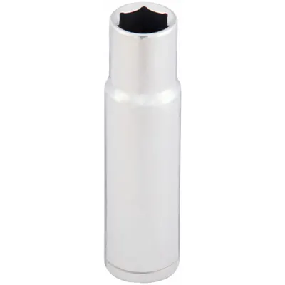 WESTWARD Socket: Metric, 1/2 in Drive Size, 10 mm Socket Size, 6-Point, Deep, Chrome - 1/2" Drive Hand Sockets