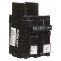 Bolt-on miniature circuit breaker rated 45 A at 120/240V AC, 2-pole, Std type. Part of the BQ series, designed for branch circuit protection in panelboards. Suitable for overcurrent protection in commercial and industrial electrical distribution systems
