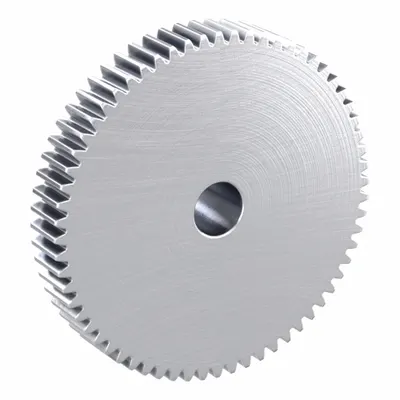KHK GEARS Spur Gear: Module m 1, 64 Teeth, 10 mm Bore Dia, Stainless Steel, 20° Pressure Angle - Metric Spur Gears with Standard Hub