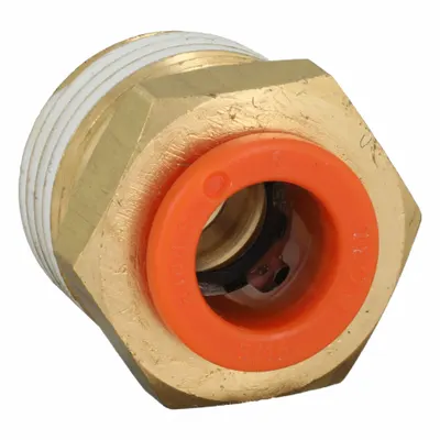 SMC KQ2H09-36AS Push-to-Connect x MNPT Brass Tube Fitting - Polybutylene & Brass Tube Fittings