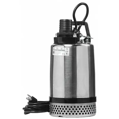 LITTLE GIANT Heavy-Duty Submersible Dewatering Pump, 115V AC, 3/16 in Solids - Heavy-Duty Submersible Electric-Operated Dewatering Pumps