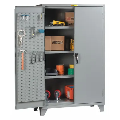 LITTLE GIANT Industrial Shelf Cabinet with Pegboard - Industrial Shelf Cabinets with Pegboards