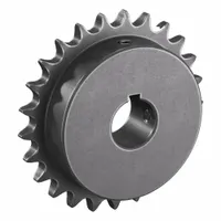 TSUBAKI Single Strand Sprocket: 40, For 1/2 in Chain Pitch, 1 in Bore Dia, 25 Teeth, Steel (MPN 40B25F-1)