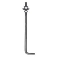 L-hook anchor bolt for heavy-duty anchoring in concrete or masonry. Each anchor has a 1 1/4 in diameter, 42 in body length, and 1 1/4"-7 thread size. Made of steel with a plain finish. Supplied as a 6-pack kit