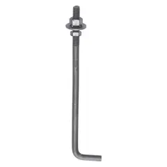 L-hook anchor bolt for heavy-duty anchoring in concrete or masonry. Each anchor has a 1 1/4 in diameter, 42 in body length, and 1 1/4"-7 thread size. Made of steel with a plain finish. Supplied as a 6-pack kit.