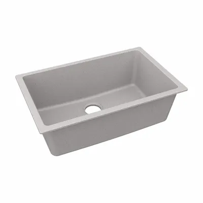 ELKAY ELGRU13022GS0 One-Bowl Counter-Mounted Kitchen & Bar Sink, Silver/Gray - One-Bowl Counter-Mounted Kitchen & Bar Sinks without Faucets