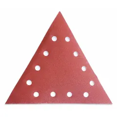 These 7-inch abrasive discs feature a coated aluminum oxide grain on a cloth backing with hook-and-loop attachment. Designed for use with drywall sanders, they are suitable for sanding drywall joints and surfaces, including corners and edges. Pack of 10.