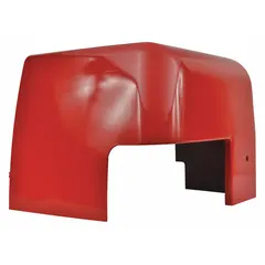 Left-side cover for Dayton brand material handling equipment. Designed as a direct replacement part for the 2LEB8 model. Protects internal components from debris and damage in industrial environments.