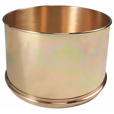 HUMBOLDT Brass Sieve Pan, 8 in Depth, 12 in Diameter - Sieve Pans