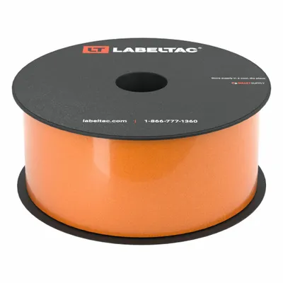 CREATIVE SAFETY SUPPLY LabelTac Pro Model Reflective Supply: 2 in x 75 ft, Vinyl, Orange (Gloss) - LabelTac Thermal Transfer Continuous Label Rolls