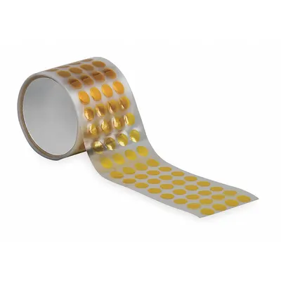 TAPECASE Film Tape: Disc, 1/4 in Dia, 2.5 mil Thick, Polyimide Film, Silicone, Brown - High-Temperature Film Masking Tape Discs