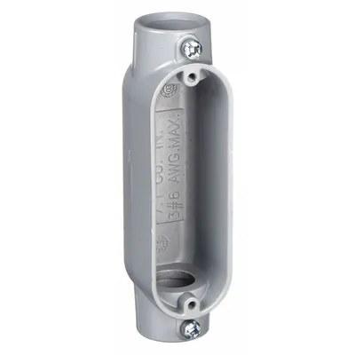 APPLETON ELECTRIC Conduit Outlet Body: Aluminum, 1/2 in Trade Size, C Body, 4 cu in Body Capacity - C - Straight Type