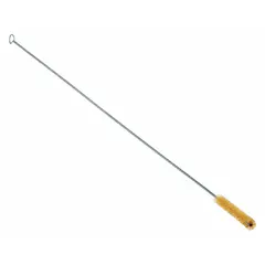 Lab brush with 30-inch overall length, 3 1/4-inch brush head, and 1/2-inch natural nylon bristles. Designed for cleaning narrow laboratory glassware such as burettes, graduated cylinders, and flasks. Nylon bristles are effective for general cleaning without scratching glass surfaces.