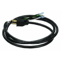 Replacement power cord for Cres Cor ovens. Provides electrical connectivity for heating elements and controls. Suitable for use in commercial kitchen and foodservice equipment.