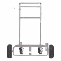 This GRACO cart is designed for use with Fireball 300 series grease pumps. It includes a mounting plate for secure pump attachment. Suitable for transporting and supporting drum-mounted pumps in industrial lubrication applications.