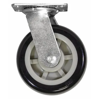AKRO-MILS Replacement Caster for Platform Trucks, 6 in Dia, Steel, Gray, R6PRXS - Replacement Casters for Platform Trucks