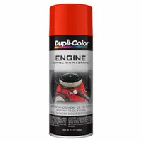 Solvent-based high heat enamel for metal surfaces such as engine blocks and accessories. Provides a gloss, smooth finish with a coverage area of 12 to 15 sq ft. Color is Chevy Orange-Red