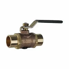 This bronze fire-protection butterfly valve features a 2-inch pipe size with solder-end connections and a lever handle. Rated for a maximum cold working pressure of 175 psi, it is suited for use in fire-sprinkler and standpipe systems where reliable flow control is required.
